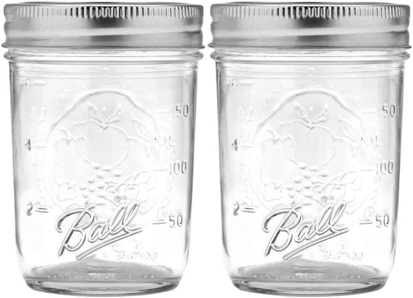 Ball Wide Mouth Glass Mason Jars with Lids and Bands, Used for Canning, Pickling, Juice, Jam, Jelly, Quart Size 32 Ounce (Pack of 2)
