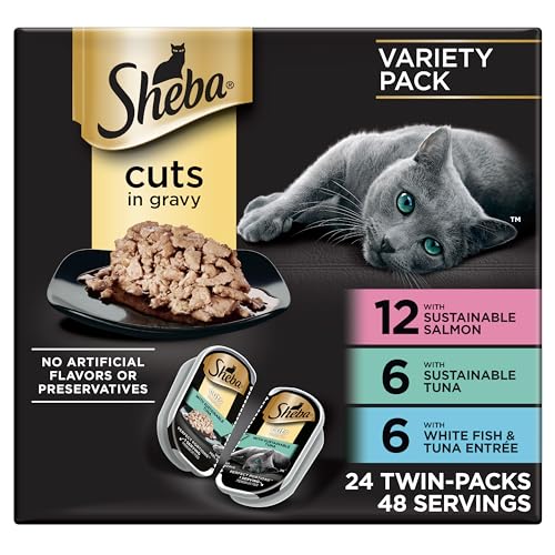 sheba-perfect-portions-wet-cat-food-cuts-in-gravy-sustainable-salmon-tuna-white-fish-and-tuna-entree-2-6-oz-twin-pack-trays-24-count-48-servings