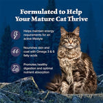 blue buffalo wilderness natural mature dry cat food 7+ years high-protein grain-free chicken 5-lb bag
