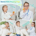Sundaymot Doctor Kit for Kids, 34 Pcs Pretend Playset for Toddlers, Doctor kit for Toddlers 3-5, with Medical Bag, Stethoscope and Other Accessories, for Boys and Girls Fun Role Playing Game