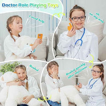 Sundaymot Doctor Kit for Kids, 34 Pcs Pretend Playset for Toddlers, Doctor kit for Toddlers 3-5, with Medical Bag, Stethoscope and Other Accessories, for Boys and Girls Fun Role Playing Game