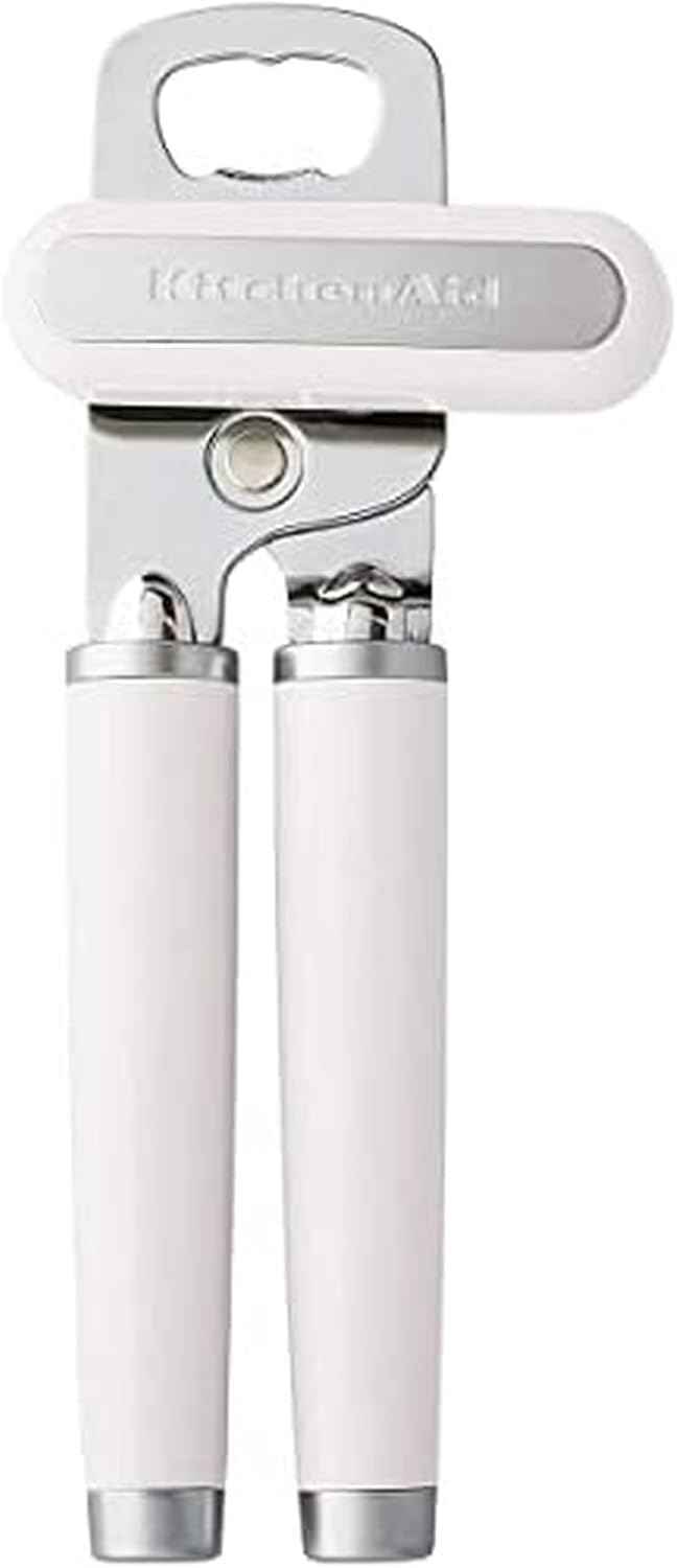 KitchenAid Classic Multifunction Can Opener and Bottle Opener Easy to Use, Razor Sharp Stainless Steel Cutting Wheel, Soft Ergonomic Handles, Black