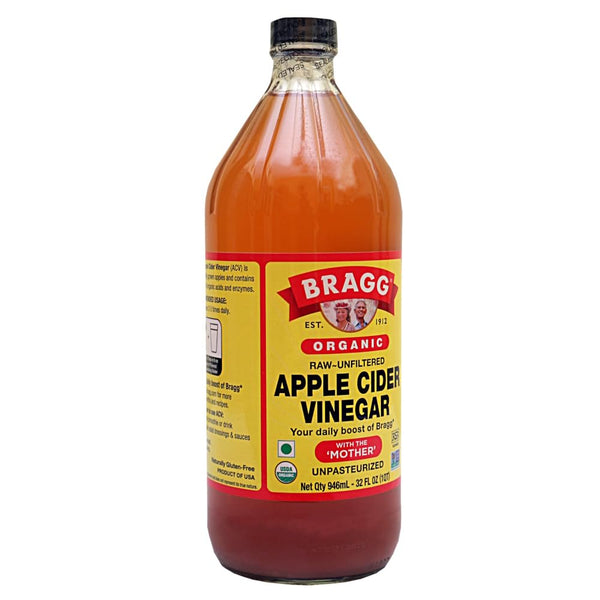 Bragg organic Raw Apple Cider Vinegar, 32 ounce, 1 pack for healthy digestion and skin