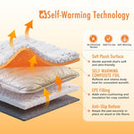 Upgraded Self Warming Cat Bed, Heated Cat Bed 2.0, 15"x19" Plush Pet Mat with Removable Cover