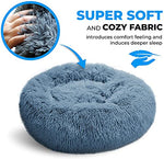 Whiskers & Friends 20-inch and 23-inch round cat and dog beds for indoor pets with orthopedic support and self-warming features
