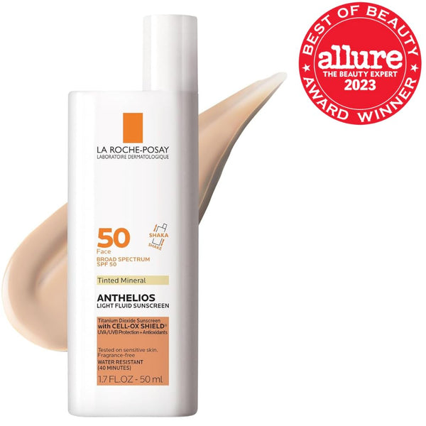 La Roche-Posay Anthelios Ultra-Light Fluid SPF 50, 50ml, Face Sunscreen with Titanium Dioxide, Oil-Free, Matte Finish