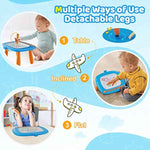 Kikidex Magnetic Drawing Board, Toddler Girl Toys for 1-2 Year Old, Doodle Board Pad Learning and Educational Toys for 1 2 3 Year Old Baby Kids Birthday Gift(Light Blue)