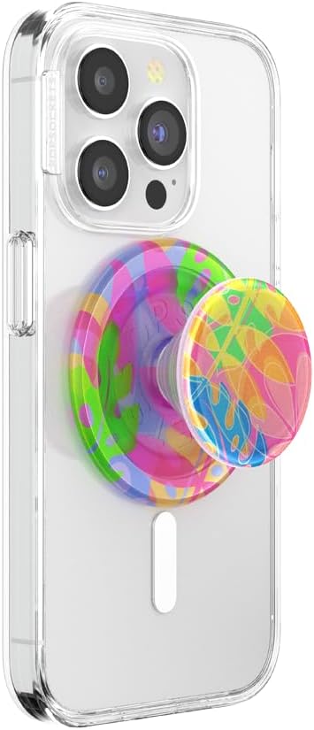 PopSockets Phone Grip with Expanding Kickstand, Adhesive Grip - Neon Pink