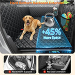 urpower back seat extender for large dogs, 550lbs capacity, waterproof, non-slip, hard bottom dog car seat cover for cars and suvs