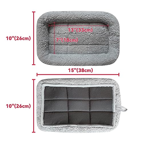 Enjoying 10" x 15" Polycotton Pet Bed with Pillow and Anti Skid Bottom for Cats, Puppies, and Small Dogs