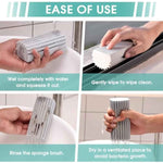 4-Pack Grey Damp Dusting Sponges - Reusable Household Cleaning Tool for Blinds, Fans, Glass, Mirrors