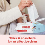 Huggies Simply Clean Unscented Baby Diaper Wipes, 3 flip-top packs, fragrance-free, 192 wipes total