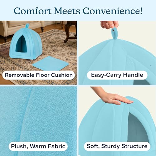 petmaker indoor cat bed with removable foam cushion for small pets