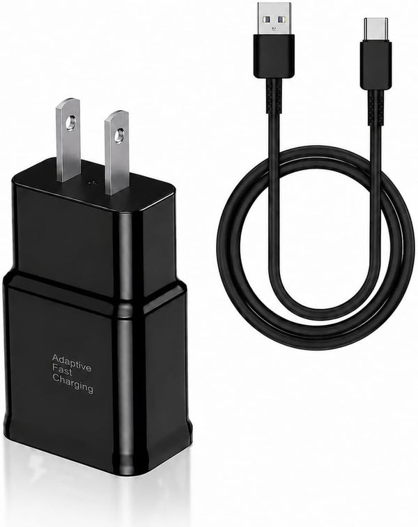 2 Pack USB C Android Phone Wall Charger Block & 6ft Charge Cable Cord