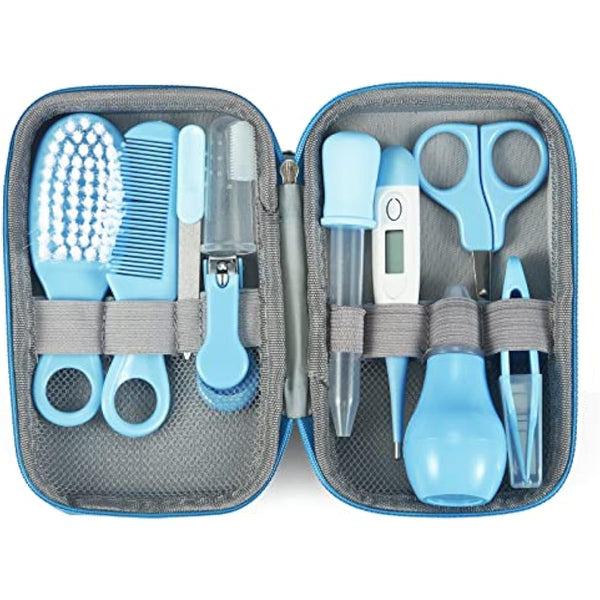 PandaEar Baby Blue Safety Kit for Newborns and Toddlers with Comb, Brush, and More