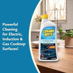 Cerama Bryte 10-ounce glass cooktop and stove top cleaner combo kit for gas, electric, and ceramic surfaces