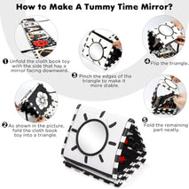 urmywo black and white baby toy, tummy time high contrast newborn toys 0-3 months, soft baby book