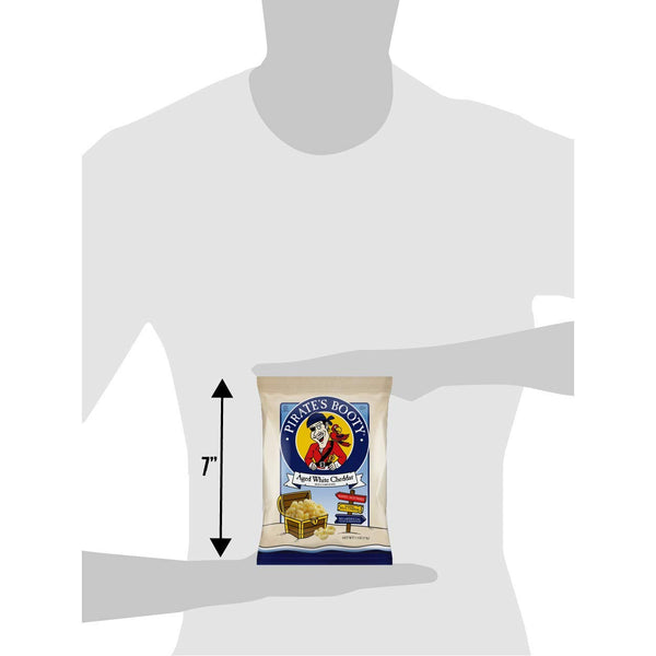 Pirate's Booty Aged White Cheddar Cheese Puffs, 24-count, 0.5oz, Gluten-Free Snacks
