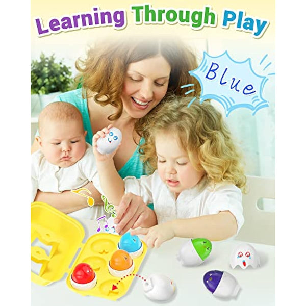 Yetonamr Easter Eggs Toys for Babies Boys Girls Kids, Toddler Easter Basket Stuffers Prefilled Easter Eggs with Toys Inside Filled Infant Montessori Toys Gifts for Toddlers Babies Boys