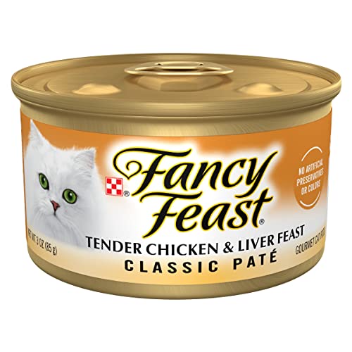 fancy-feast-tender-chicken-and-liver-feast-classic-grain-free-wet-cat-food-pate-3-oz-cans-pack-of-24
