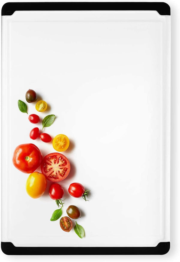 Extra Large Plastic Cutting Board for Kitchen Use, 18 x 12 Inch, Dishwasher Safe