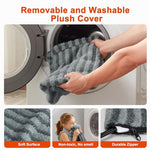 Large Waterproof Pet Heated Dog Cat Bed with 11 Temperature Settings and 24H Timer, Grey, 35" x 24"
