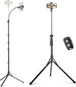 SENSYNE 62" Extendable Phone Tripod & Selfie Stick with Wireless Remote for iPhone and Android Phones