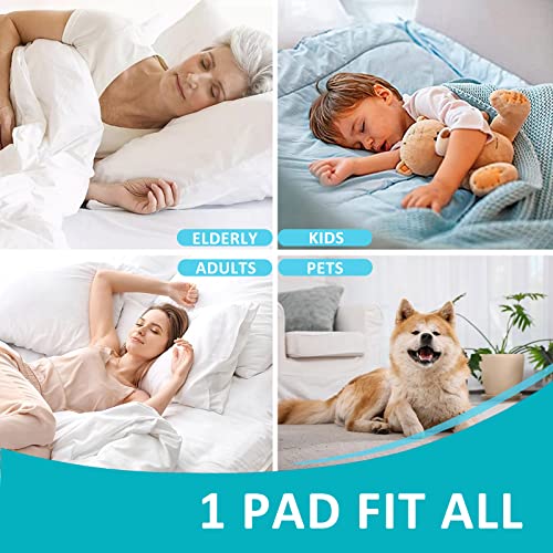 Kanech washable bed pads for adults, seniors, kids & pets, 44x52 inches, heavy absorbency, waterproof, quick drying