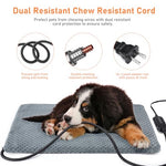 invenho heated cat bed, waterproof adjustable temperature dog cat heating pad with timer, 18" x 16"