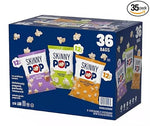 Skinny Real Pop Popcorn Variety Pack Snack Bags Assortment Gift Box, 36 Count