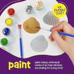 Dan&Darci Kids Sea Shell Painting Kit - Arts & Crafts Easter Gifts for Boys and Girls - Craft Activities Kits - Creative Art Activity Gift Toys for Age 6, 7, 8, 9, 10, 11 & 12 Year Old 8-12