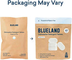 Blueland 100% plastic-free dishwasher detergent tablets, 60 count, eco-friendly, natural, usda certified biobased