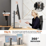 single lcd computer monitor free-standing desk stand mount riser for 13-32 inch screen with swivel and height adjustable