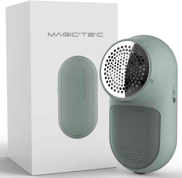 Rechargeable Fabric Shaver, Magictec Lint Remover Sweater Defuzzer Lints Fuzzs Pills Pilling Trimmer for Clothes and Furniture -Battery Operated, Green