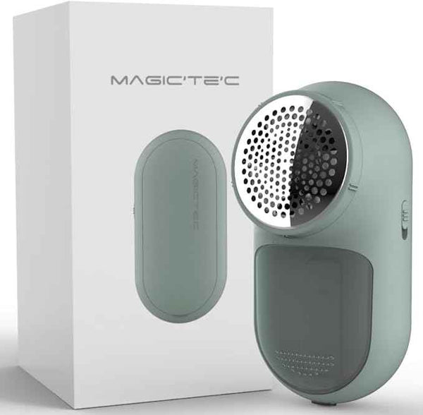 Magictec Rechargeable Fabric Shaver, Lint Remover for Clothes and Furniture, Battery Operated, Green