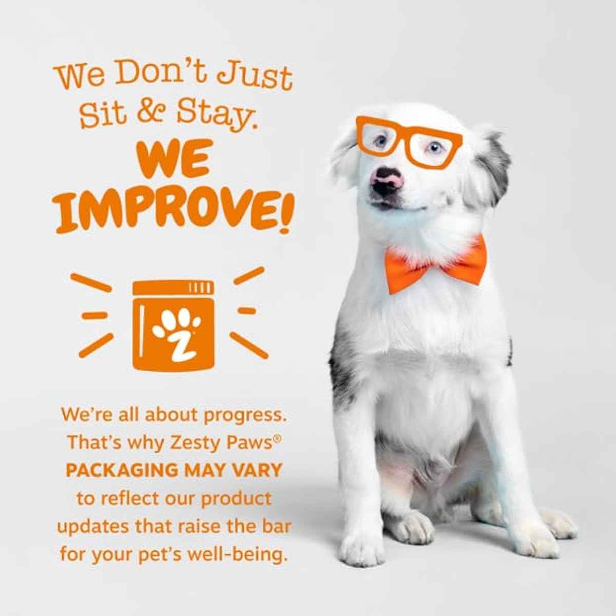 Zesty Paws Dog Multivitamin, Chewable Dog Vitamins and Supplements for Hip & Joints, Skin & Coat, Omega 3 Fish Oil for Dogs- Senior & Puppy Multivitamin- Chicken- 90ct