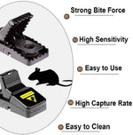 Feeke Mouse Traps, Mice Traps for House, Small Mice Trap Indoor Quick Effective Sanitary Safe Mousetrap Catcher for Family and Pet - 6 Pack, (M01-6Pack)