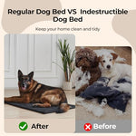Chew proof dog crate pad for large dogs, indestructible and waterproof, machine washable, durable kennel pad for aggressive chewers, 28x41 inches