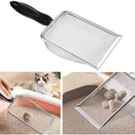 itPlus Stainless Steel Cat Litter Scoop with Mesh Scooper Long Handle Shovel Sifter for Clumping Litter