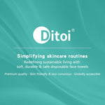 Dito's Ultra Thick Disposable Face Towels, Lint-Free Makeup Remover Wipes, 50 Count