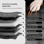 reeva dog truck seat cover for back seat, hard bottom dog hammock for car, waterproof, universal, black, xl size