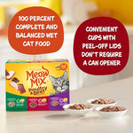 meow mix tenders in sauce wet cat food variety pack poultry beef 2.75 ounce cups 24 count