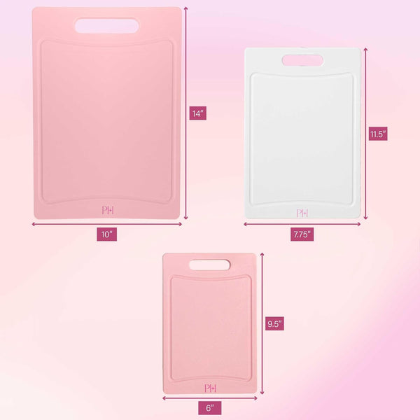 Paris Hilton Reversible Dual Sided Plastic Cutting Board Set