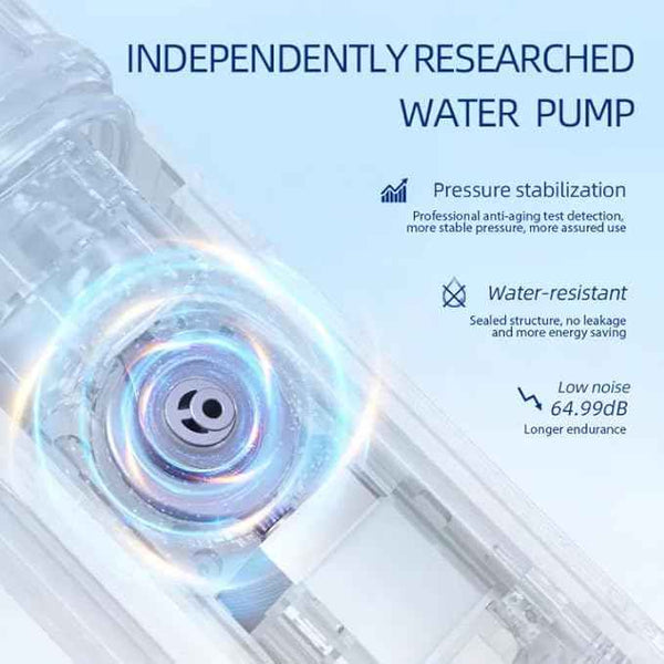 High-Pressure 120PSI Water Dental Flosser with 300ml Reservoir - Portable Water Flosser for Teeth & Gum Cleaning - Rechargeable with 4 Pressure Modes, 1600 Pulses/Minute & IPX7 Waterproof