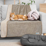 PetAmi Waterproof Dog Blanket for Large Dogs, Furniture Sofa Couch Cover Protector, Soft Plush, Twin 60x80 Taupe Beige
