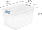 Sterilite 4-Pack 64 Quart Latching Box Storage Organizer Bins
