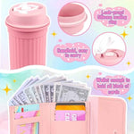 Play Purse for Little Girls, 32PCS Toddler Purse with Pretend Makeup for Kids, Princess Toys Includes Handbag, Phone, Wristwatch, Silk Scarf Kids Toy Purse Birthday Gift for Girls 3 4 5 6 +