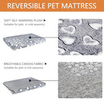 vankean reversible cool and warm dog bed mat for crates 48x30x3 grey xx-large