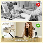 pawz road cat desk bed white 360° rotation adjustable supports up to 50 lbs