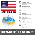 drymate 2-pack washable pee pads for dogs, 29x36, usa made, waterproof, absorbent, reusable